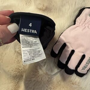 Hestra Pink and Black Winter Gloves